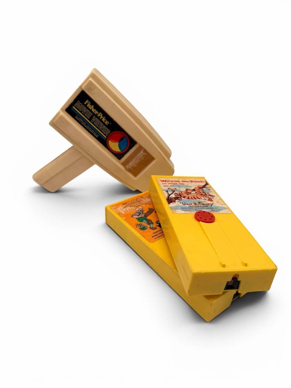 Vintage Fisher-Price Movie Viewer with Winnie the Pooh and Pinocchio Cartridges